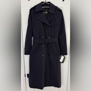 Double Breasted Navy Trench Coat (Anchor Uniform – 761LT Darien) Size 2R (NWT)